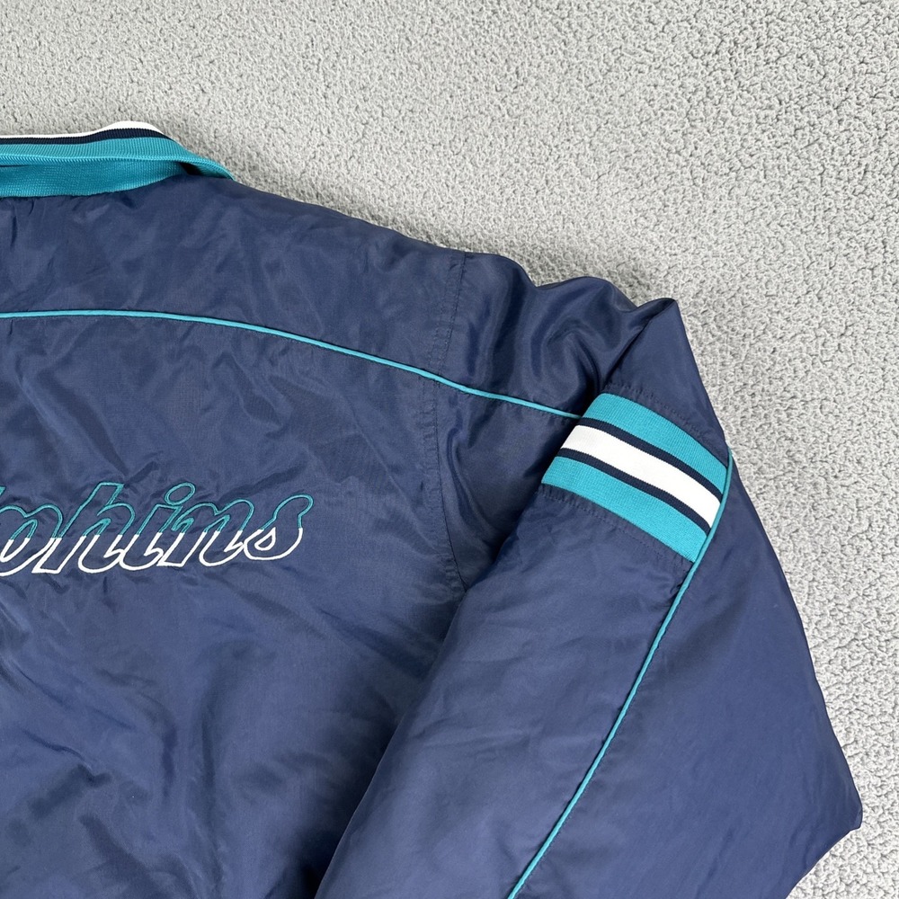 VTG NFL Players INC Miami Dolphins Ricky Williams Jacket Men XL Blue Embroidered - Picture 14 of 16